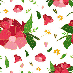 Seamless pattern with floral background.
