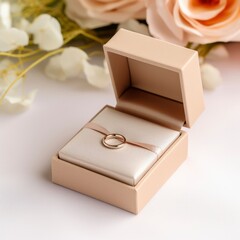 Photo of a wedding ring in the box