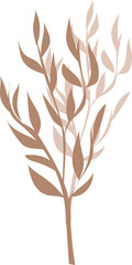 Leaves illustration on transparent background.
