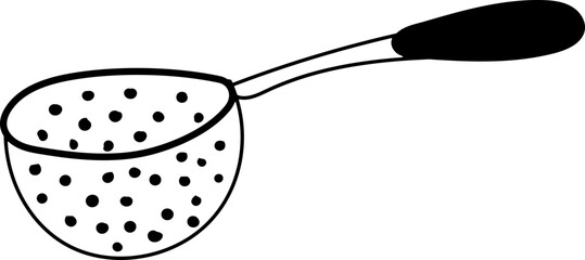 Hand drawn bakery equipment illustration on transparent background.
