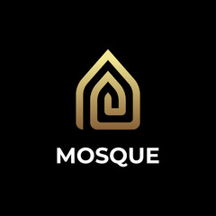 Mosque logo design with dome