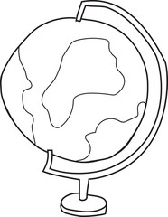 Hand drawn school supplies illustration on transparent background.
