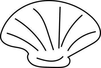 Hand drawn shell illustration on transparent background.
