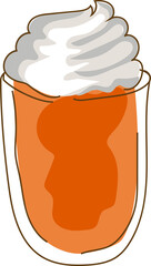 Hand drawn drink illustration on transparent background.
