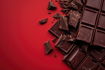 Pure Temptation - A Heavenly Piece of Chocolate Bar, Captured from Above
