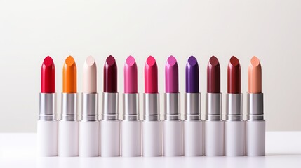 Obraz premium Colorful Lipsticks in Vibrant Background