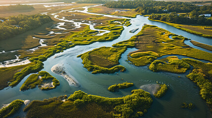The intercoastal waterways of Georgia Coas.