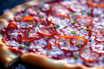 Delicious Italian Pizza. Generative AI.