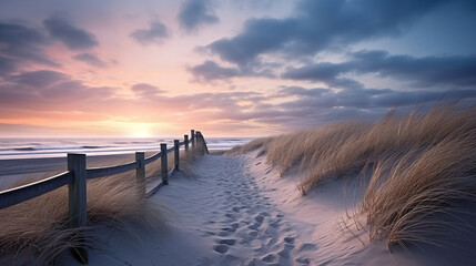 Fototapeta premium Calm atmosphere with sunlight on Sylt Island.
