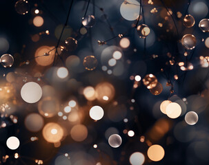 Water bubble sparkle night