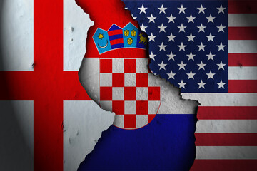 croatia Between england and america.