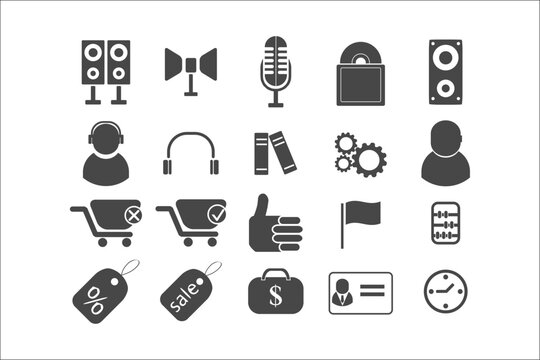 Professional Business Icons Collection for Elegant Designs