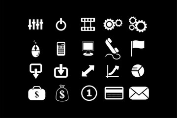 Professional Business Icons Collection for Elegant Designs