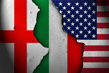 italy Between england and america.