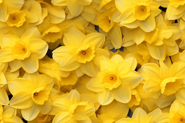 Naklejka na ściany i meble daffodils flowers background wall texture pattern seamless wallpaper.