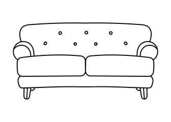 Sofa line Icons. Furniture design. Collection of sofa illustration. Modern furniture set isolated on white background.