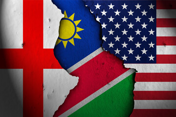 namibia Between england and america.