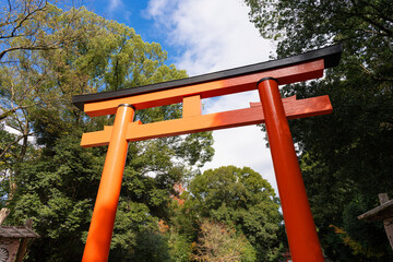 京都の下鴨神社の鳥居