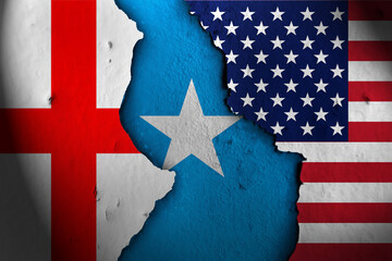 somalia Between england and america.