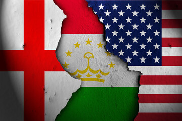 tajikistan Between england and america.
