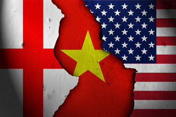 vietnam Between england and america.