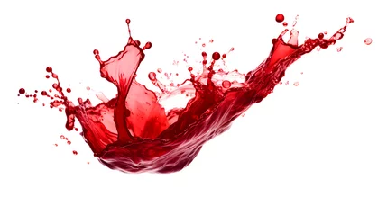 Fototapeten Red wine splash isolated on white background © Gomez