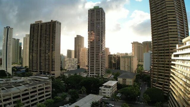 Morning Light on Honolulu High-rises