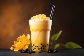 Bubble milk tea background