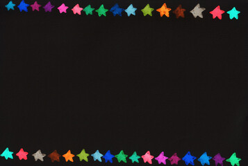 手書きの星の背景フレーム素材