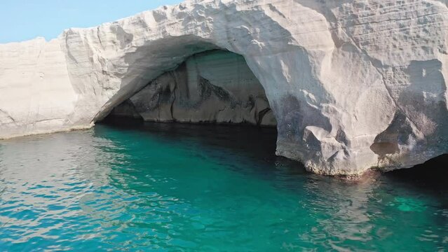 Geological nature formation Milos island Greece