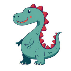 Obraz premium Cute cartoon of dinosaur