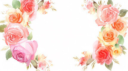 Floral frame with decorative flowers, decorative flower background pattern, floral border background