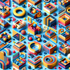 Abstract Background Illustration Pattern Design Backdrop Shape- Generative AI