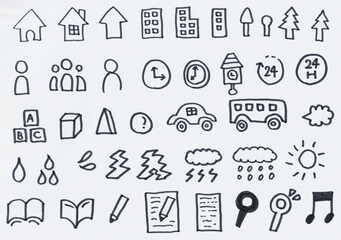 手書きのアイコン素材