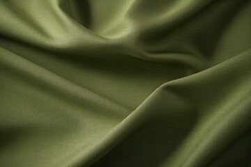 Green satin, linen textiles, jeans fabric curves wave lines background texture for web design , banner , business concept. Generative AI