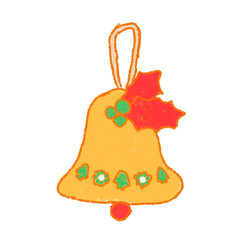 Creative Kids at school Hand-Painting Yellow Christmas Bells