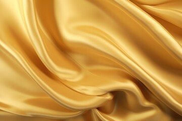 Fototapeta premium Gold satin, linen textiles, jeans fabric curves wave lines background texture for web design , banner , business concept. Generative AI