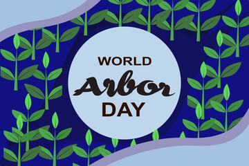 Happy Arbor Day background vector illustration