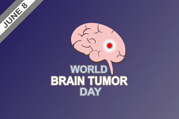 World brain tumor day Concept. Human brain with doctor stethoscope. Raise awareness, Detection and prevention of brain tumour.