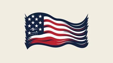 Design a campaign logo incorporating the American flag