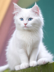 Fototapeta premium Cute kitten, Pet cat.