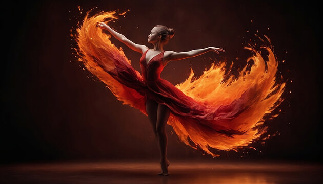 person in the fire