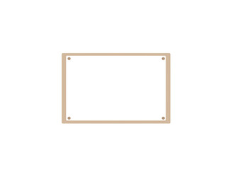 シンプルな掲示板風フレーム茶