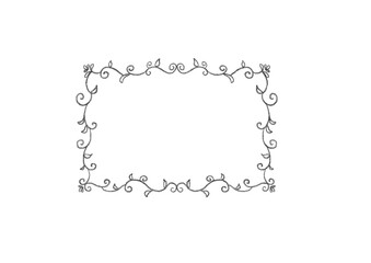 手描き唐草模様のフレーム