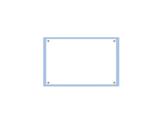 シンプルな掲示板風フレーム水色