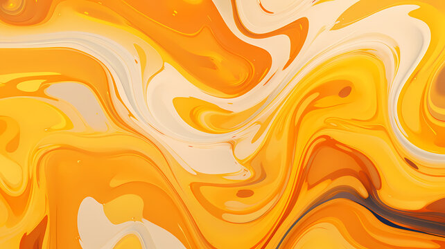Abstract fluid background with orange and yellow colors. wallpaper or background design resource
