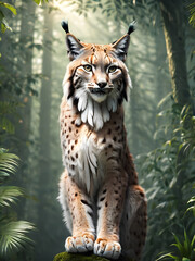 Fototapeta premium portrait of a lynx