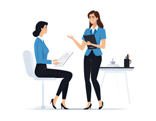 Obraz premium Job applicants are being interviewed