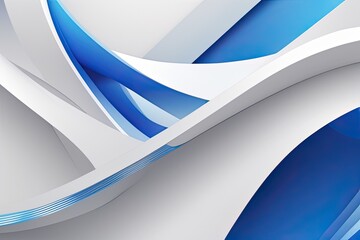 Abstract background with blue and white wavy lines. Vector illustration.