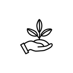 plant in hand icon
